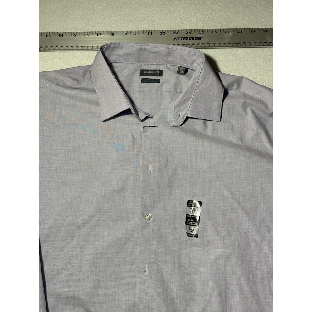 Madison Brand Button Down Shirt Men’s Size 2XL Grey/Purple
